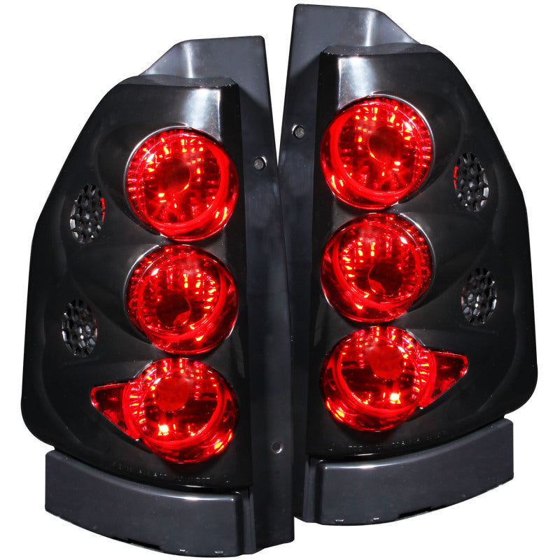 ANZO 2002-2008 GMC Envoy Taillights Black Tail Lights ANZO