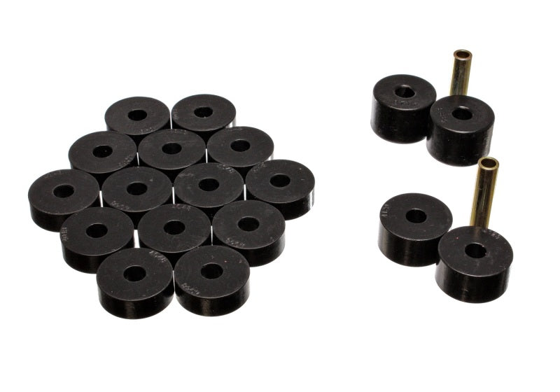 Energy Suspension 74-75 Jeep CJ5/CJ7/CJ8 Scrambler Black Body (Cab) Mount Set Bushing Kits Energy Suspension
