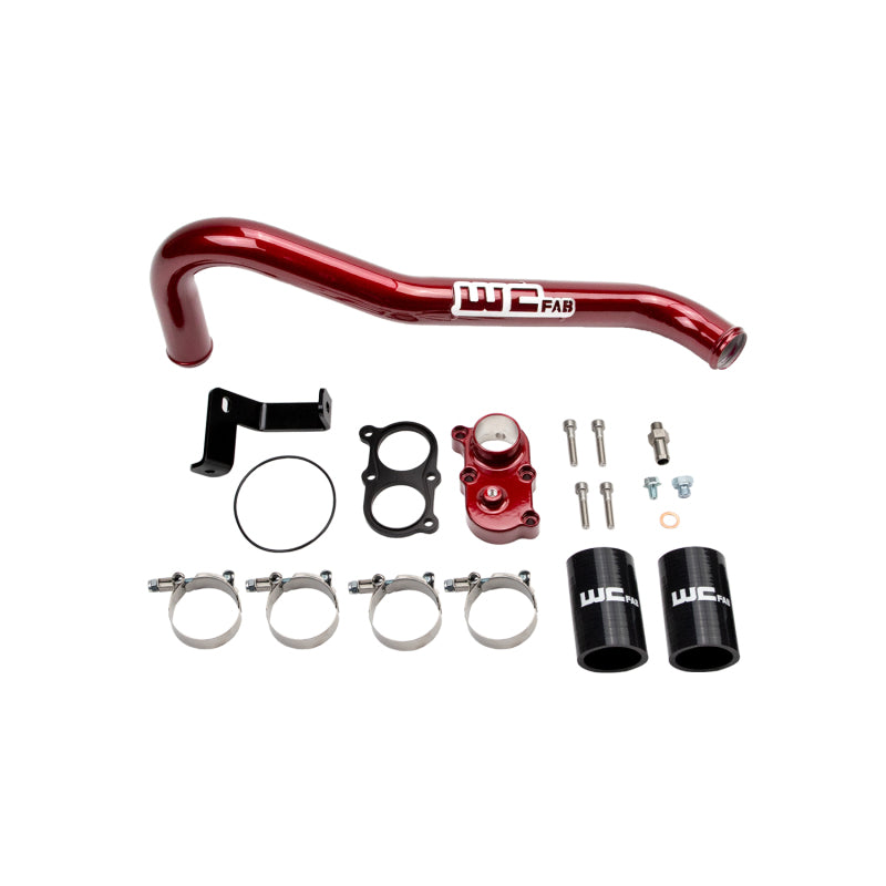 Wehrli 06-10 Duramax LBZ/LMM Thermostat Housing Kit - WCFab Red Thermostat Housings Wehrli