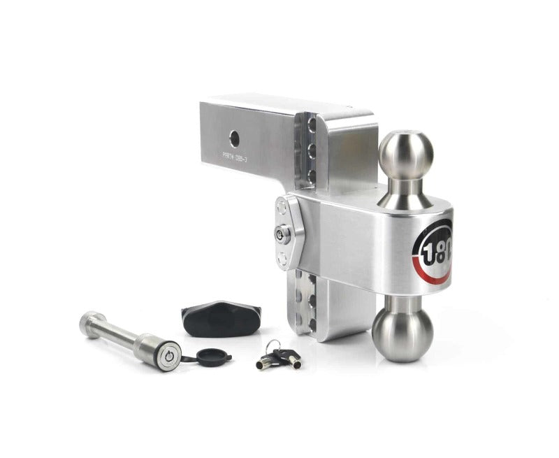 Weigh Safe 180 Hitch 6in Drop Hitch & 3in Shank (10K/21K GTWR) w/WS05 - Aluminum Hitch Ball Mounts Weigh Safe