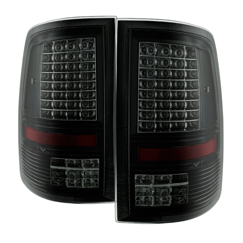 xTune Dodge Ram 1500 09-14 - C Shape LED Tail Lights- Black Smoked ALT-JH-DR09-LED-CS-BSM Tail Lights SPYDER