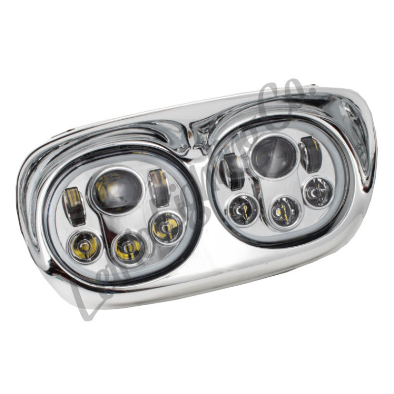 Letric Lighting Headlight Dual W/Halo 5.75in Chrome Headlights Letric Lighting