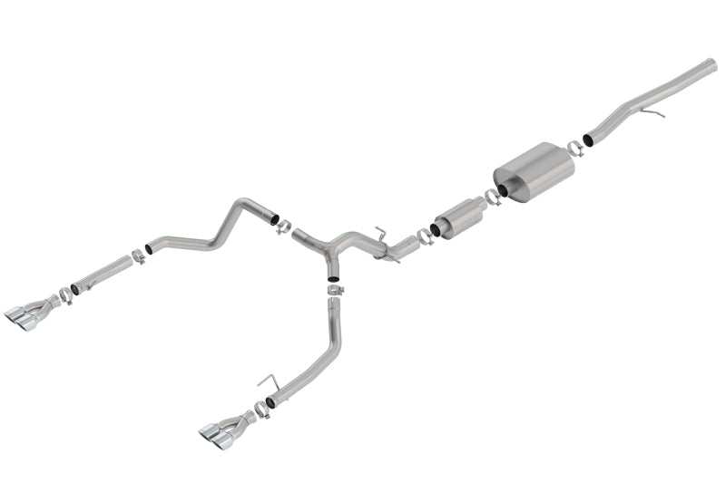 Borla 19 Chevrolet Silverado/GMC Sierra 1500 6.2L SS (S-Type) Catback Exhaust - Square Chrome Tips Catback Borla