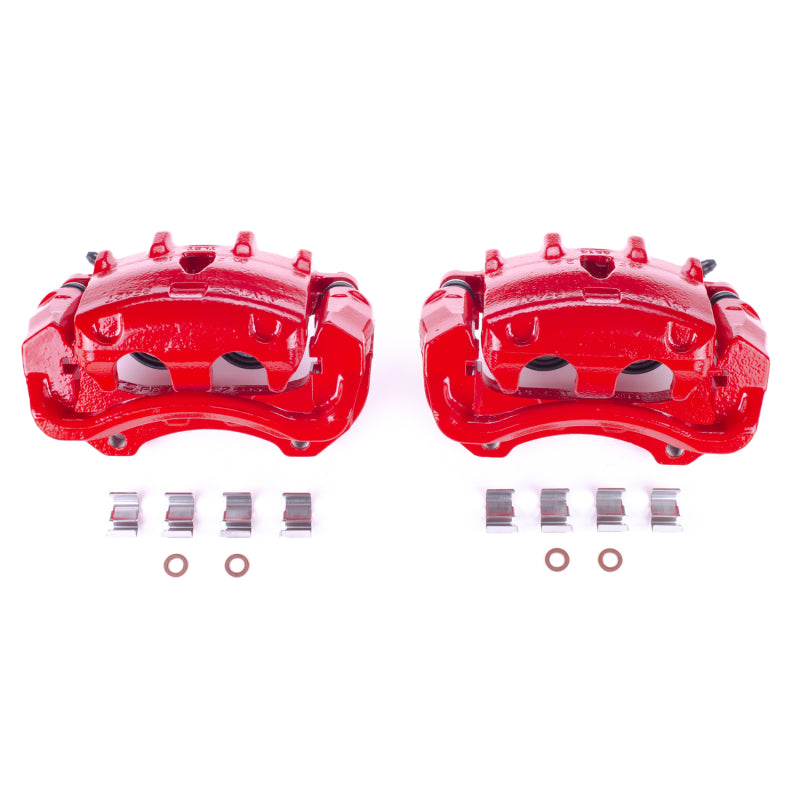 Power Stop 08-14 Cadillac CTS Front Red Calipers w/Brackets - Pair Brake Calipers - Perf PowerStop