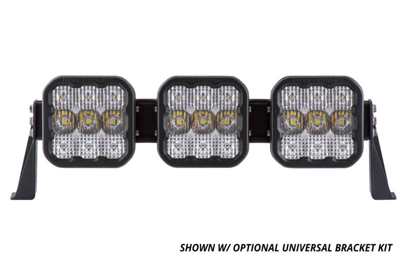Diode Dynamics SS5 Sport Universal CrossLink 3-Pod Lightbar - Yellow Combo Light Bars & Cubes Diode Dynamics