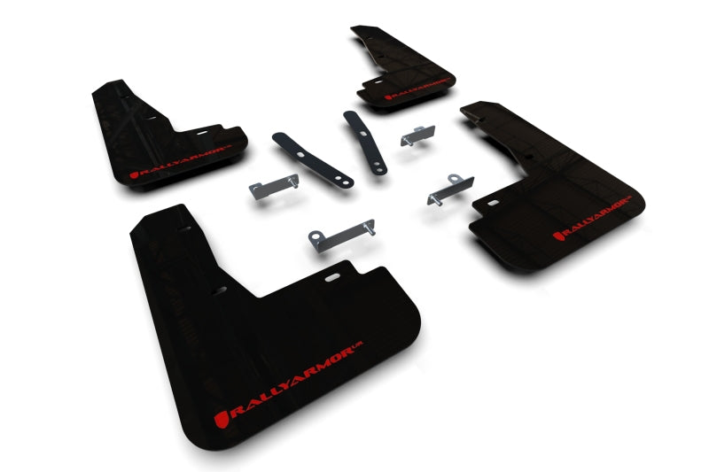 Rally Armor 22-25 Kia EV6 Black UR Mud Flap Red Logo Mud Flaps Rally Armor