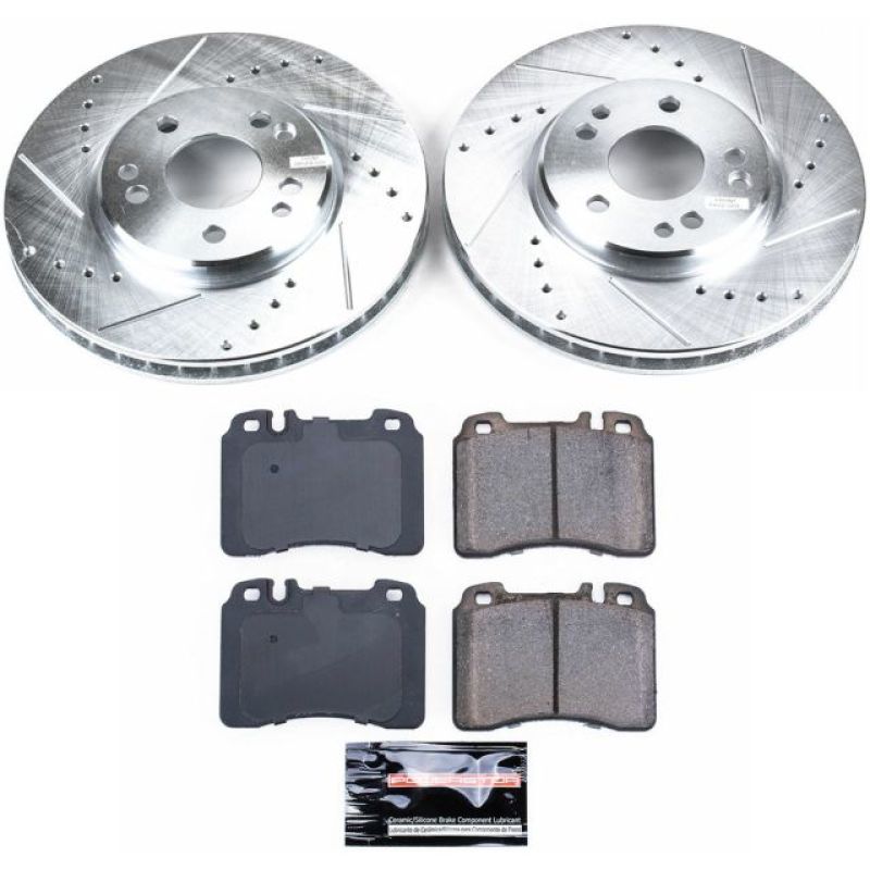 Power Stop 92-93 Mercedes-Benz 500E Front Z23 Evolution Sport Brake Kit Brake Kits - Performance D&S PowerStop