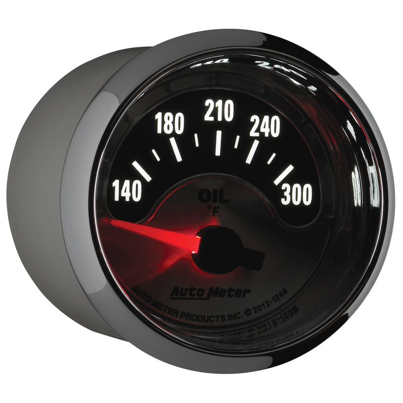 Autometer American Muscle 2-1/16in Short Sweep Electric 140-300 Deg F Oil Temp Gauge Gauges AutoMeter
