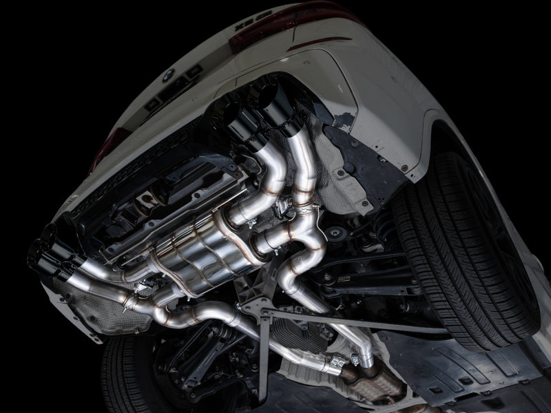 AWE Tuning 20-25 BMW X3 M/M Comp (F97) AWD SwitchPath Axle-Back Exhaust - Diamond Black Tips Axle Back AWE Tuning