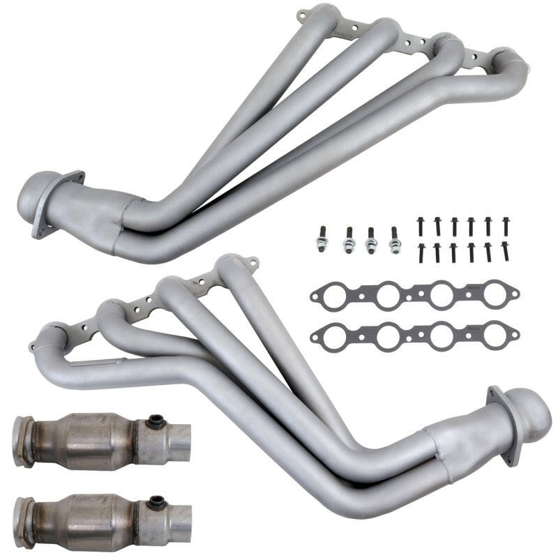 BBK 10-15 Camaro LS3 L99 Long Tube Exhaust Headers With Converters - 1-3/4 Chrome Headers & Manifolds BBK