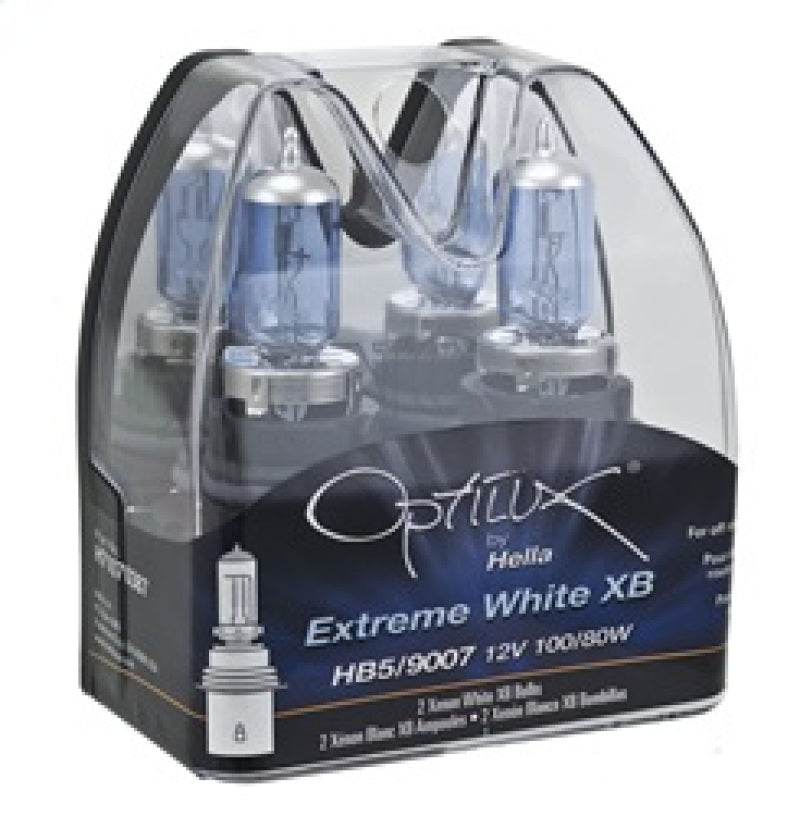 Hella Optilux XB White Halogen Bulbs HB5 9007 12V 100/80W (2 pack) Bulbs Hella