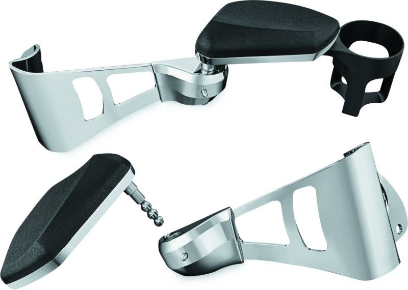 Kuryakyn Passenger Armrests 14-23 Touring and Tri Glide Chrome Armrests Kuryakyn