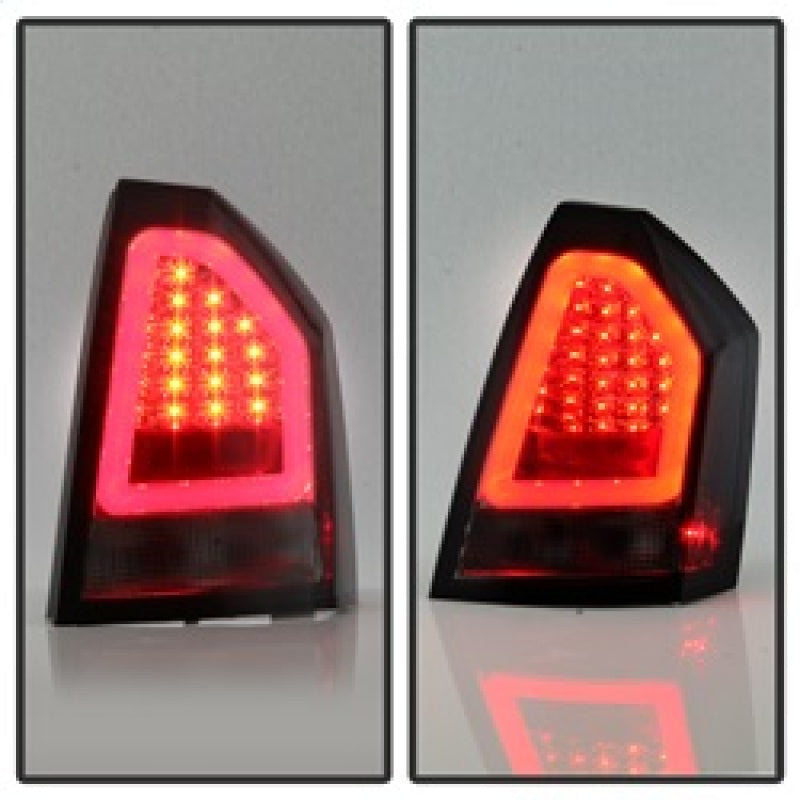 Spyder Chrysler 300 05-07 V2 Light Bar LED Tail Lights - Red Clear ALT-YD-CHR305V2-LED-RC Tail Lights SPYDER