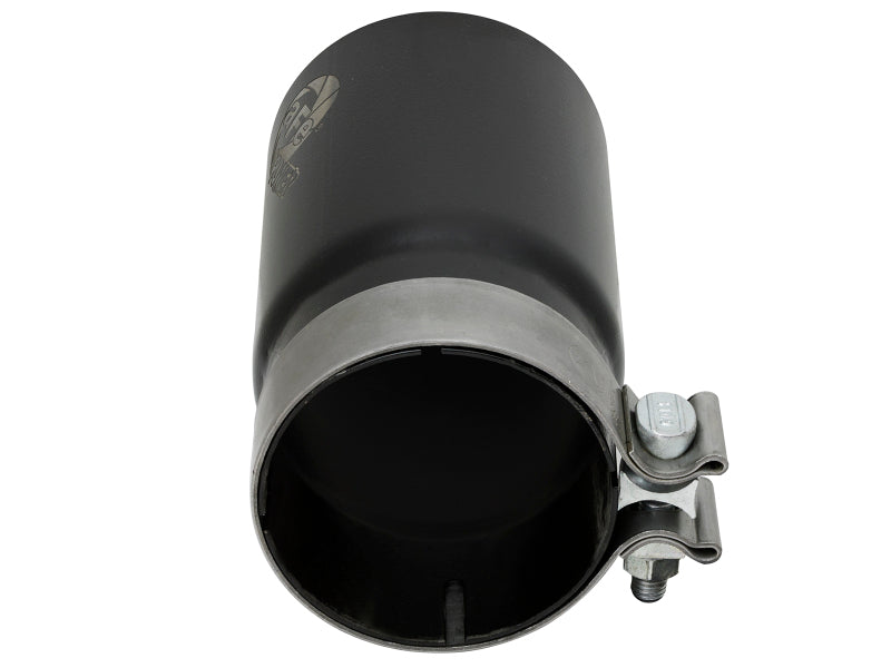 aFe MACH Force-Xp Universal Exhaust Tip 3-1/2 IN Inlet x 4 IN Outlet x 7 IN L Black Right Side Exit Tips aFe