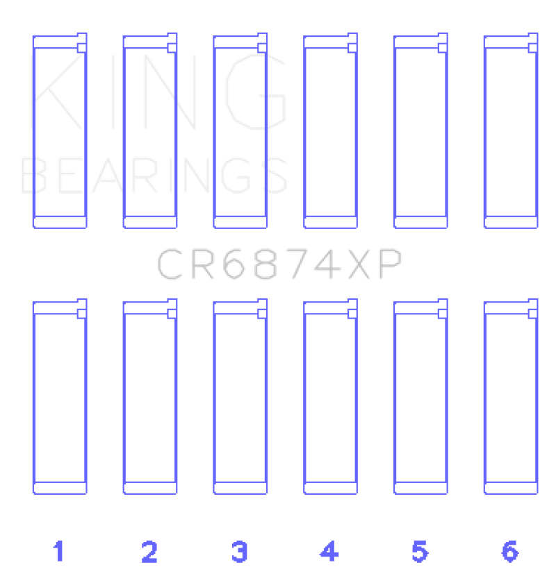 King Engine Bearings Subaru EZ30/EZ30D (Size STDX) Performance Rod Bearing Set Bearings King Engine Bearings