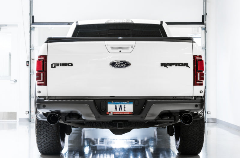 AWE Tuning 2017+ Ford Raptor 0 FG Performance Exhaust System - w/ Diamond Black Tips Catback AWE Tuning