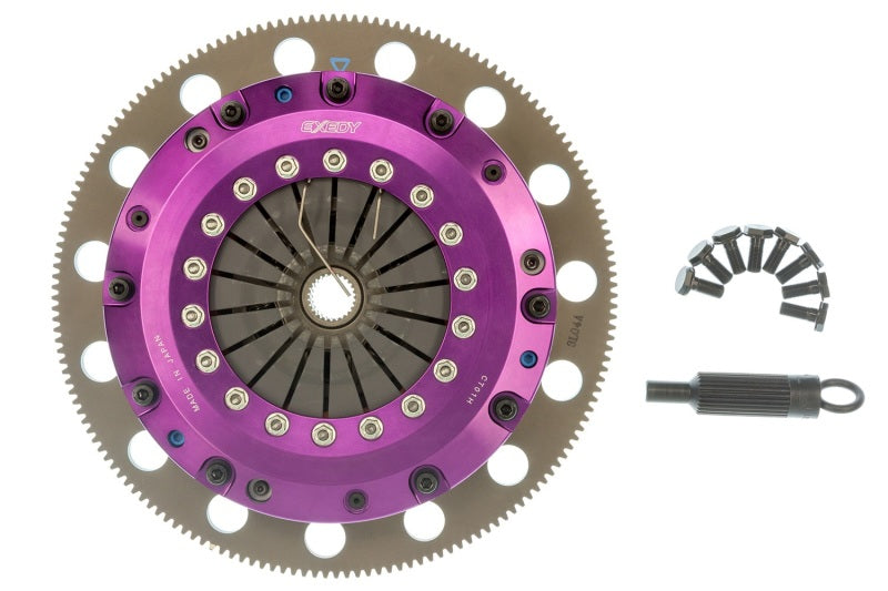 Exedy 96-16 Ford Mustang V8 4.6L/5.0L Hyper Twin Cerametallic Clutch Sprung Disc Push Type Cover Clutch Kits - Multi Exedy