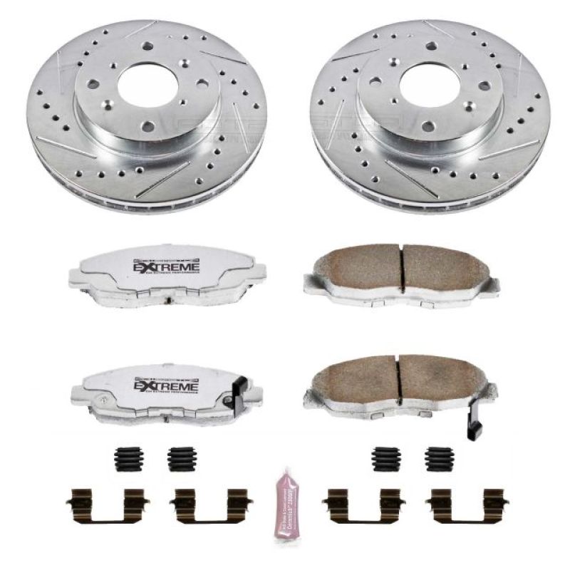 Power Stop 98-99 Acura CL Front Z26 Street Warrior Brake Kit Brake Kits - Performance D&S PowerStop