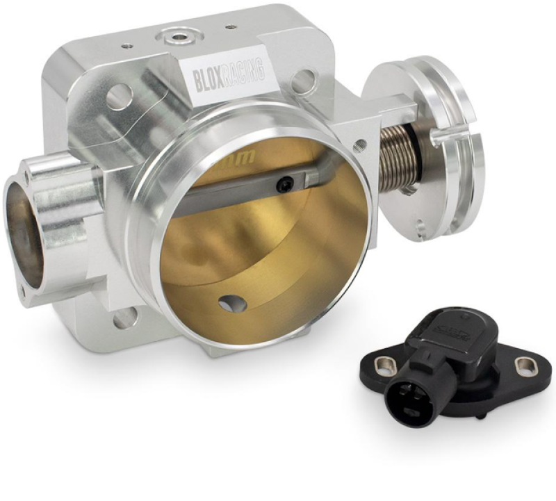BLOX Racing Honda B/D/H/F Series Engines 76mm Silver Billet Throttle Body V2 Throttle Bodies BLOX Racing