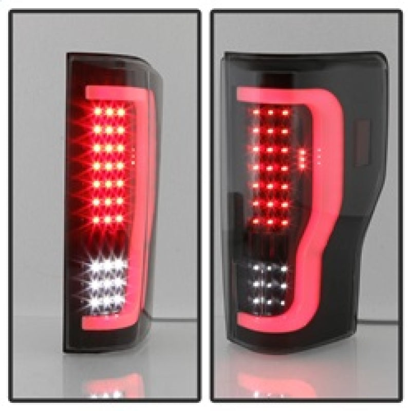 xTune 17-18 Ford F-250 Super Duty (Excl LED Models) LED Tail Lights-Blk Smk (ALT-ON-FS17-LBLED-BSM) Tail Lights SPYDER