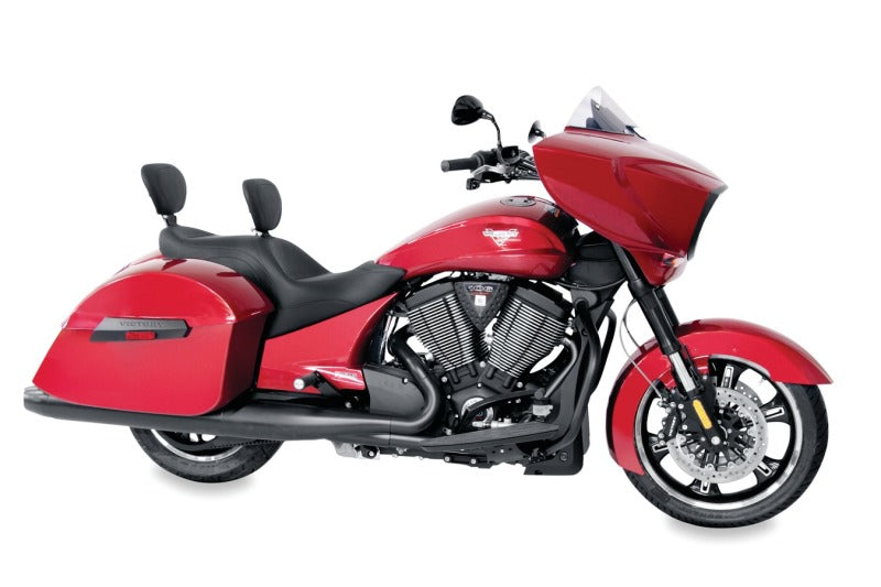 Mustang 10-17 Victory Cross Roads, Cross, Hard-Ball, Magnum Touring 1PC Seat w/DBR - Black One-Piece Motorcycle Seats Mustang Motorcycle