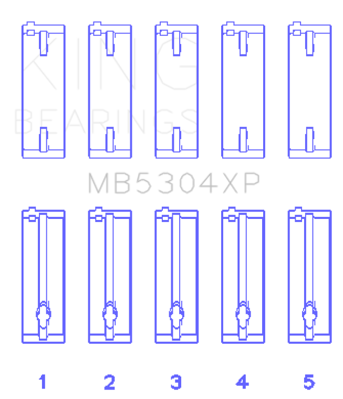 King Engine Bearings Mazda B6/B6-T/ZM/B3/B5 Main Bearing Set - Size STD Bearings King Engine Bearings