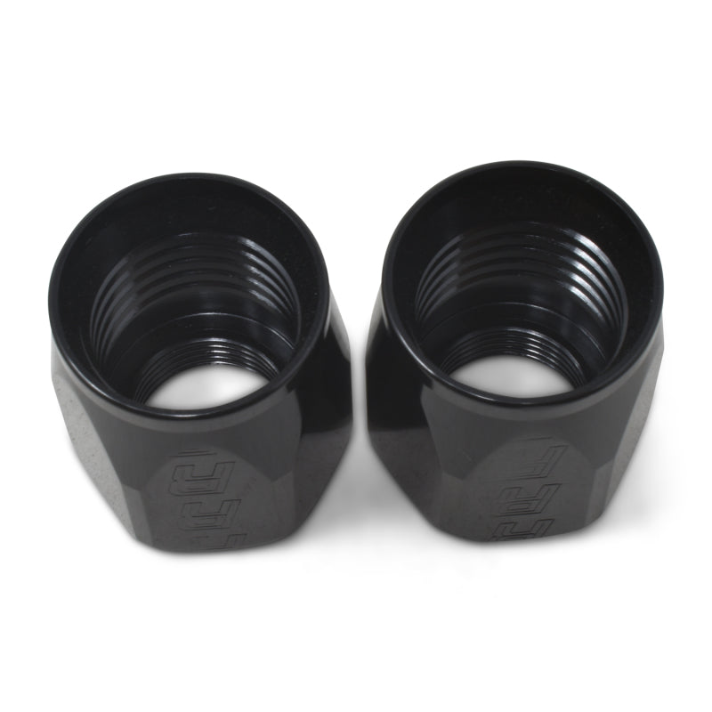 Russell Performance 2-Piece -6 AN Full Flow Swivel Hose End Sockets (Qty 2) - Polished and Black Fittings Russell