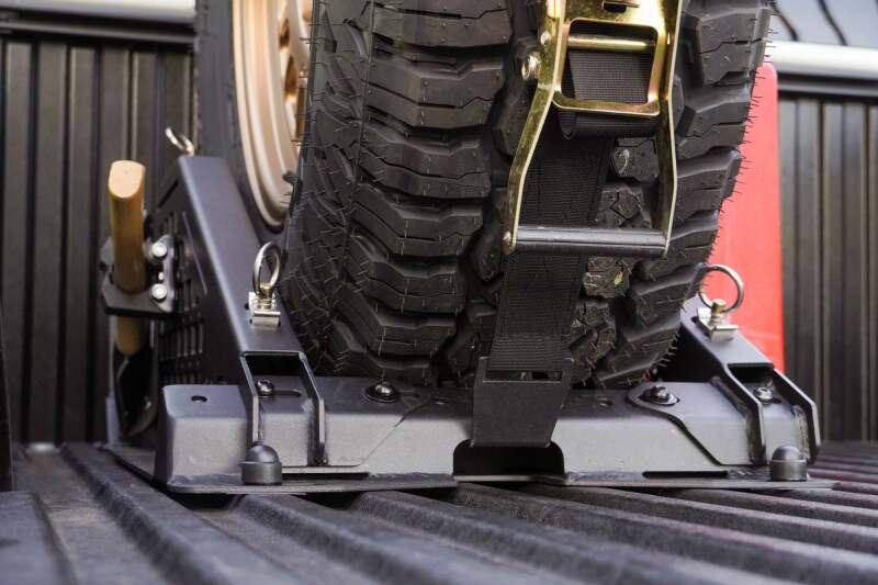 DV8 Offroad Truck Bed Universal Tire Carrier & Accessory Mount Chase Racks DV8 Offroad