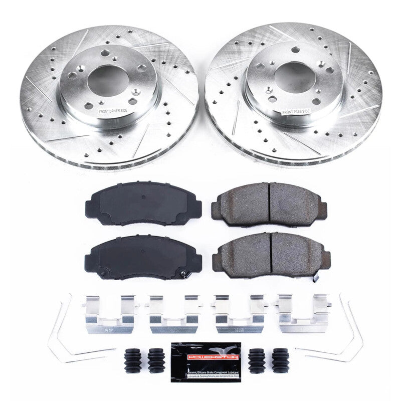 Power Stop 06-11 Honda Civic Front Z23 Evolution Brake Kit Brake Kits - Performance D&S PowerStop