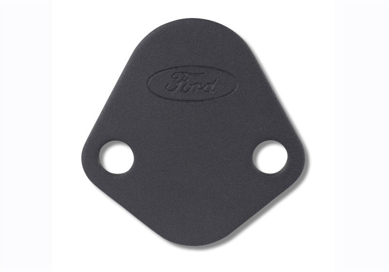 Ford Racing Fuel Pump Block Off Plate - Black Crinkle Finish w/ Ford Oval Block Off Plates Ford Racing
