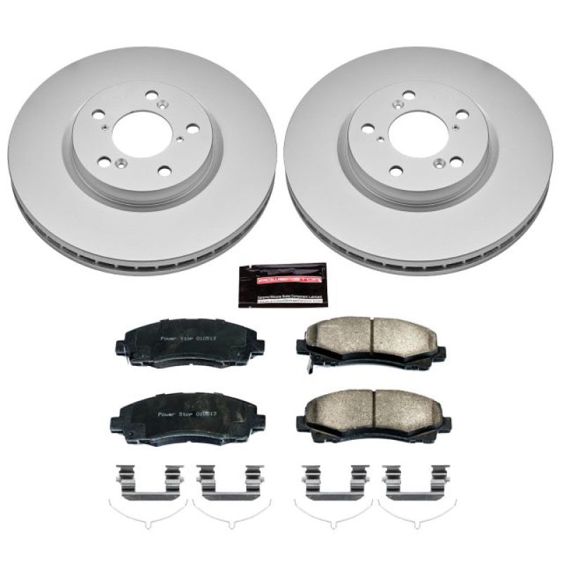 Power Stop 12-14 Honda Ridgeline Front Z17 Evolution Geomet Coated Brake Kit Brake Kits - Performance Blank PowerStop