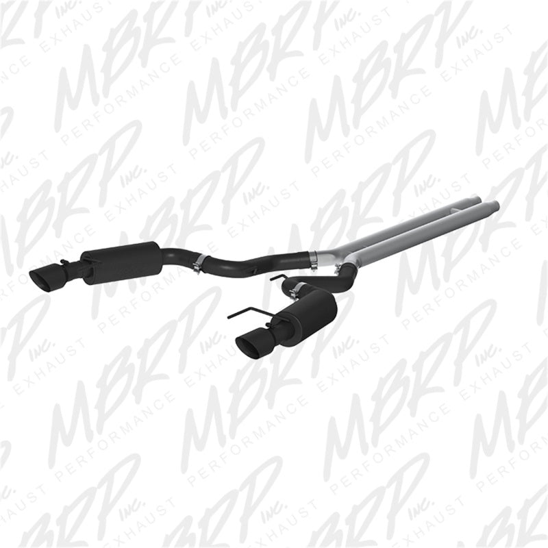 MBRP 15 Ford Mustang GT 5.0 Convertible Black 3in Cat Back Dual Split Rear Exit (Street Version) Catback MBRP