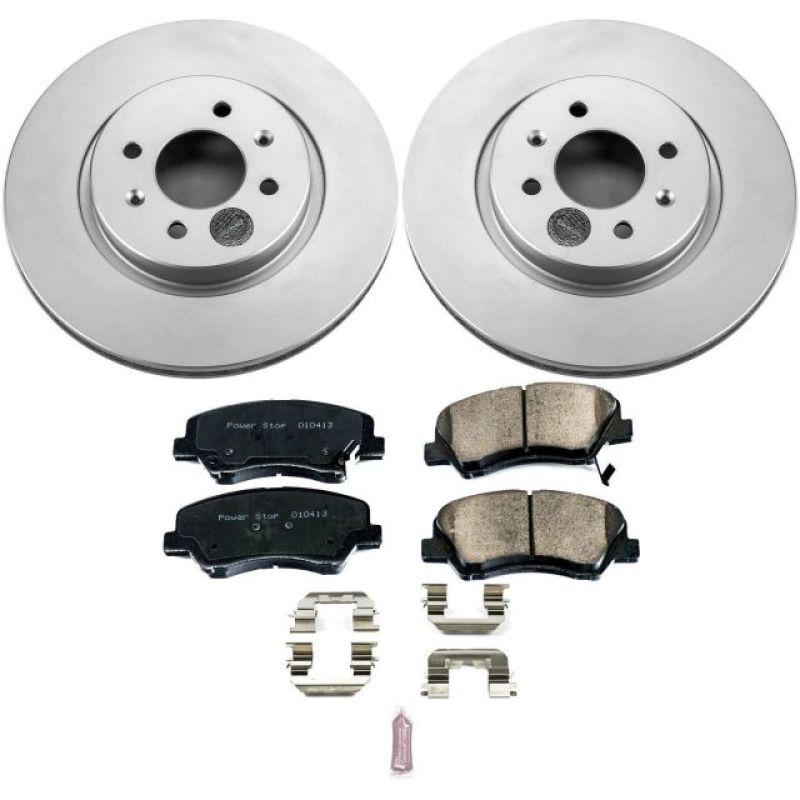 Power Stop 12-18 Kia Rio Front Z17 Evolution Geomet Coated Brake Kit Brake Kits - Performance Blank PowerStop