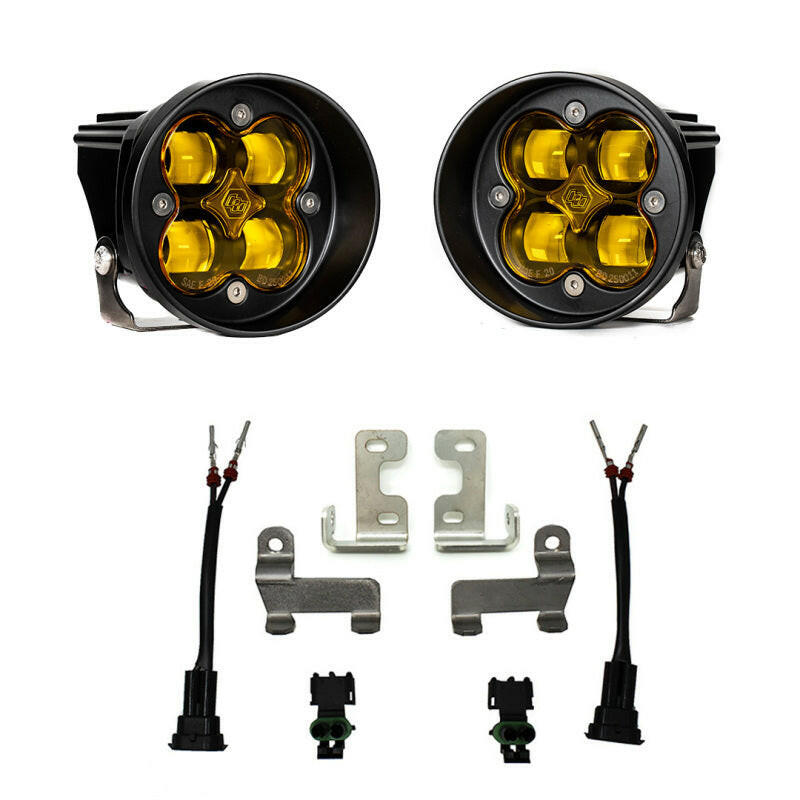 Baja Designs 12-21 Toyota Tacoma/Tundra/4Runner Squadron-R Fog Pocket Light Kit - SAE Amber Fog Lights Baja Designs