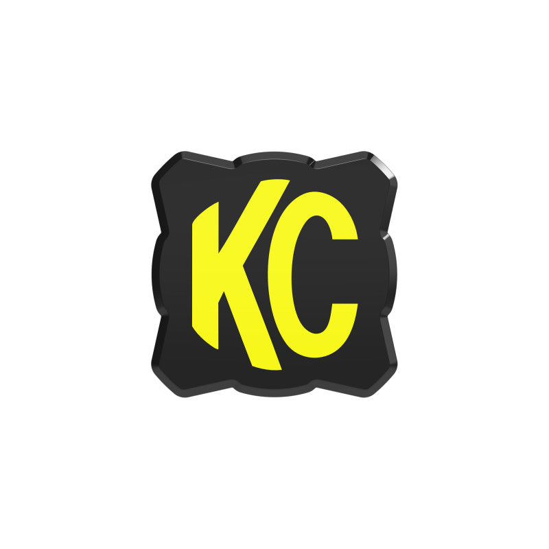 KC HiLiTES FLEX ERA 1 Single Light Cover ONLY (Black/Yellow KC Logo) Light Accessories and Wiring KC HiLiTES