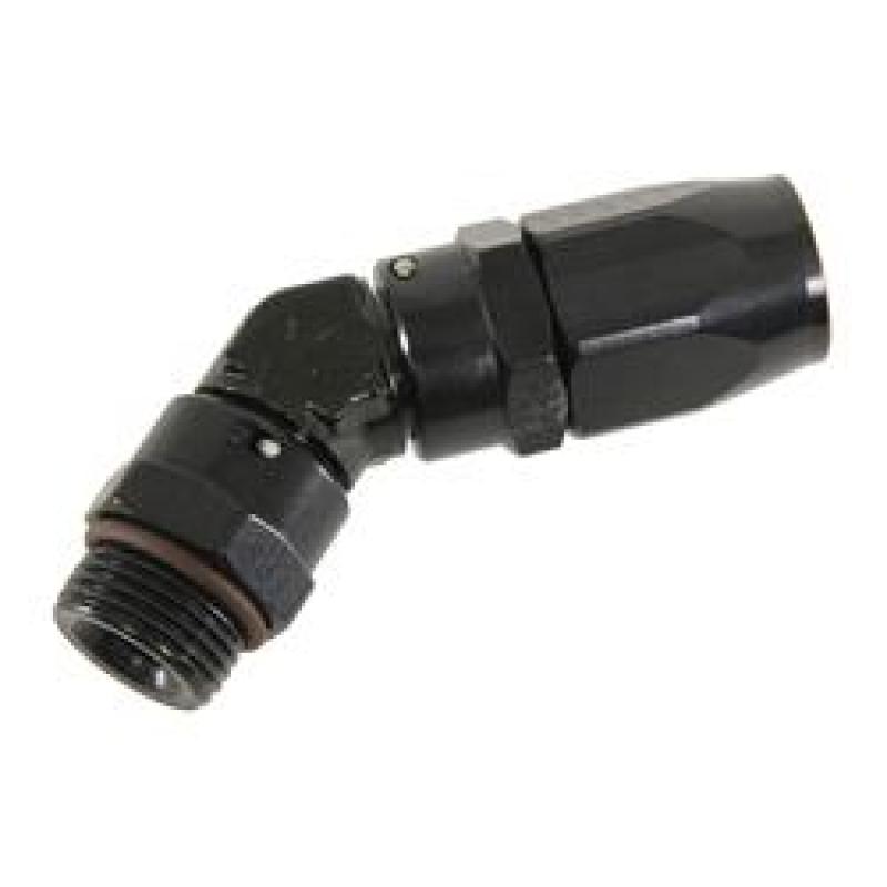Fragola -8AN x 45 Degree x 7/8-14 (10) Hose End - Black Fittings Fragola