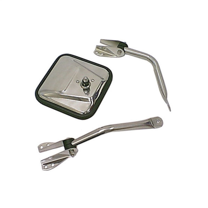 Rugged Ridge 55-86 Jeep CJ Chrome Mirror Head Exterior Trim Rugged Ridge