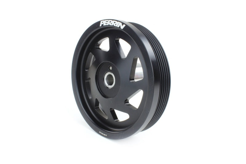 PERRIN 19-21 Subaru WRX / 16-18 Forester / 15-19 Legacy Lightweight Crank Pulley - Black Pulleys - Crank, Underdrive Perrin Performance