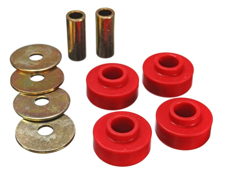 Energy Suspension 89-97 Ford Thunderbird / 99-04 Mustang Cobra Red Differential Carrier Bushings Bushing Kits Energy Suspension