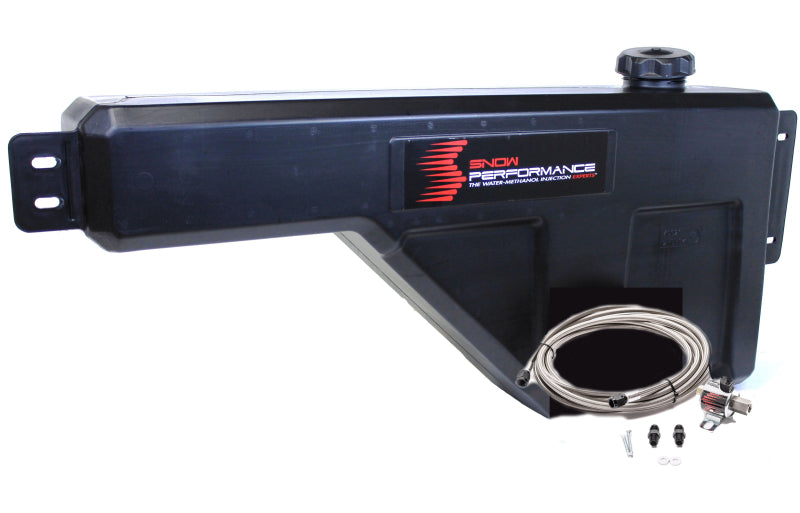 Snow Performance Water Tank Upgrade 10gal (w/Braided SS Line/Brackets/Solenoid/4AN Fittings) Reservoirs Snow Performance