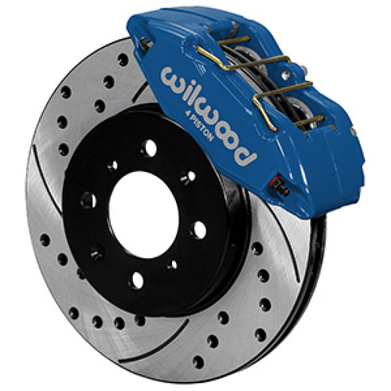 Wilwood DPHA Front Caliper & Rotor Kit Drilled Honda / Acura w/ 262mm OE Rotor - Competition Blue Big Brake Kits Wilwood
