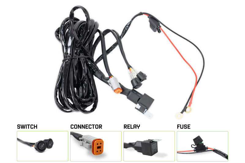 DV8 Offroad 40 AMP DT 4-Pin Halo Light Harness Light Mounts DV8 Offroad