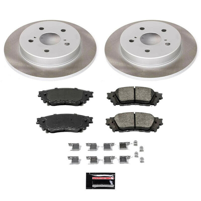 Power Stop 2018 Toyota C-HR Rear Semi-Coated Rotor Kit Brake Kits - Performance Blank PowerStop