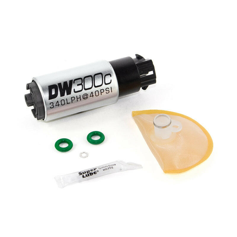 DeatschWerks 340lph DW300C Compact Fuel Pump w/ 08-14 WRX/ 08-15 STI Set Up Kit (w/ Mounting Clips) Fuel Pumps DeatschWerks