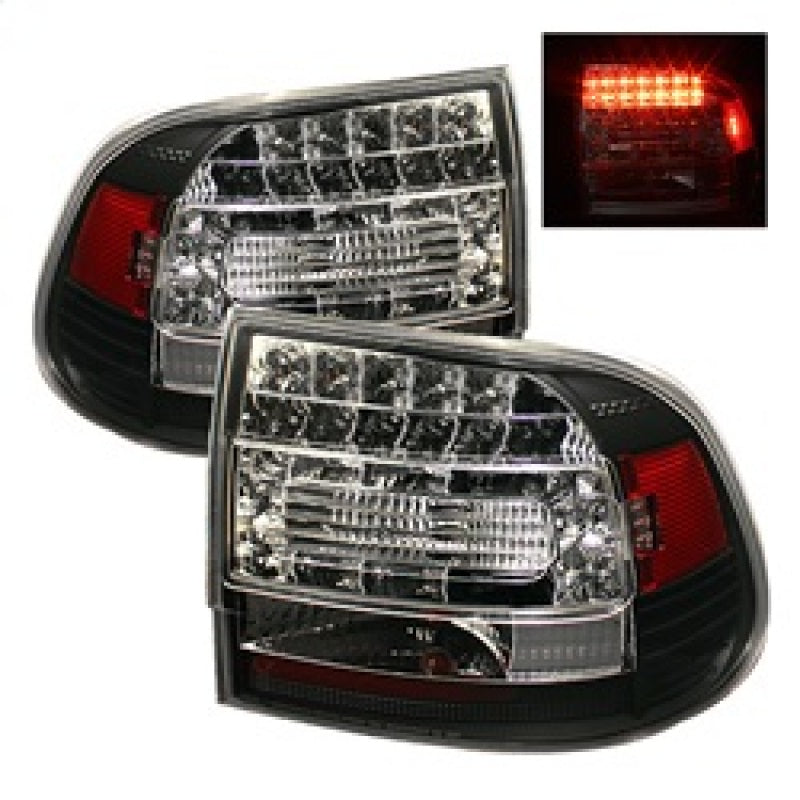 Spyder Porsche Cayenne 03-07 LED Tail Lights Black ALT-YD-PCAY03-LED-BK Tail Lights SPYDER
