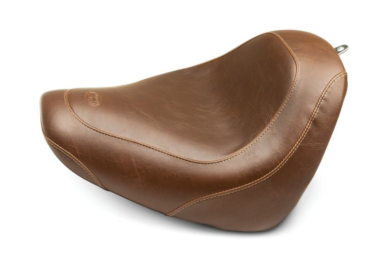 Mustang 18-21 Harley Fat Bob Wide Tripper Solo Seat - Brown Solo Motorcycle Seats Mustang Motorcycle