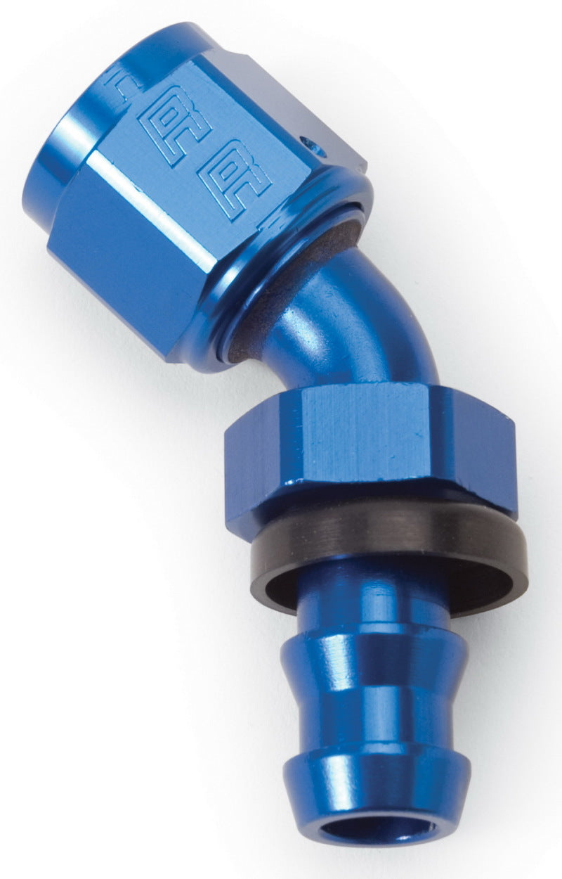 Russell Performance -6 AN Twist-Lok 45 Degree Hose End (Blue) Fittings Russell