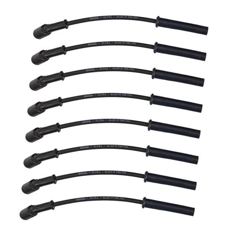 Moroso 99-13 GM LS/LQ 4.8/5.3/5.7/6.0/6.2L Ultra350 8mm Multi-Angle Boot Spark Plug Wire Set - Black Spark Plug Wire Sets Moroso