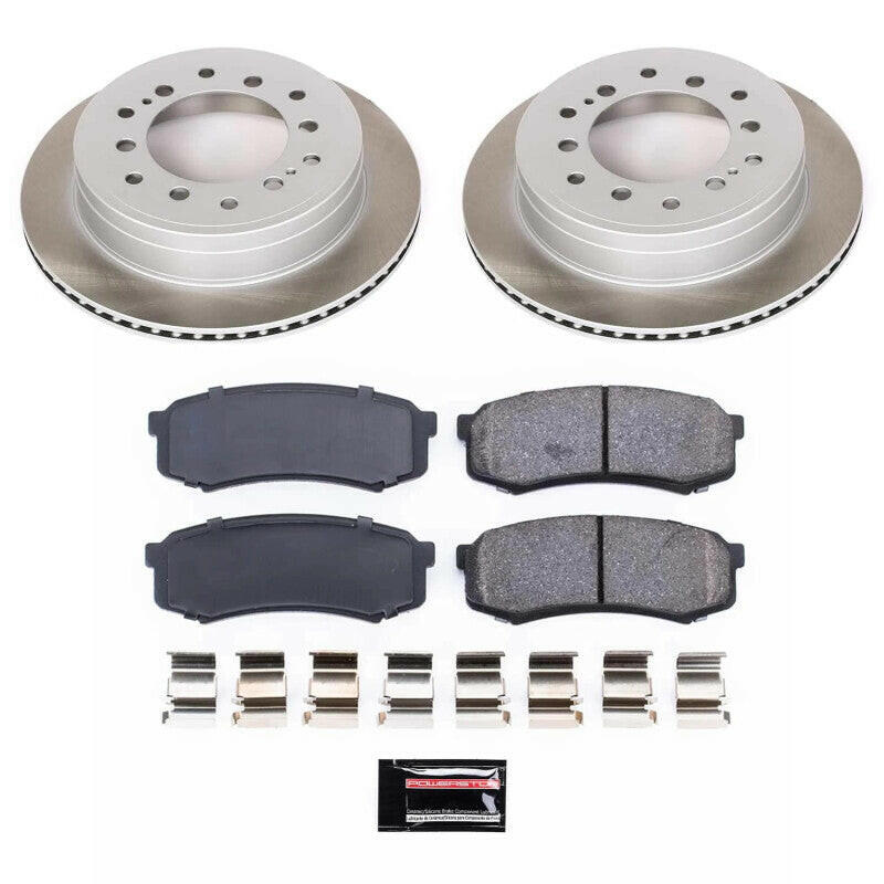 Power Stop 10-14 Toyota FJ Cruiser Rear Semi-Coated Rotor Kit Brake Kits - Performance Blank PowerStop