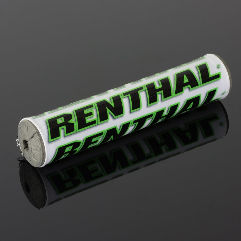Renthal SX Pad 10 in. - White/ Green Bar Pads Renthal